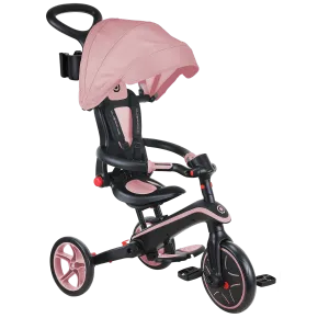 Triciclo Pieghevole 4 in 1 per Bambini Verde Oliva con Ruote EVA