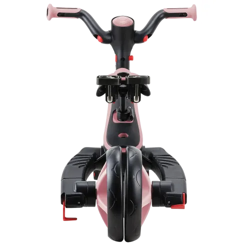 Triciclo Pieghevole 4 in 1 per Bambini Rosa Pastello con Ruote EVA