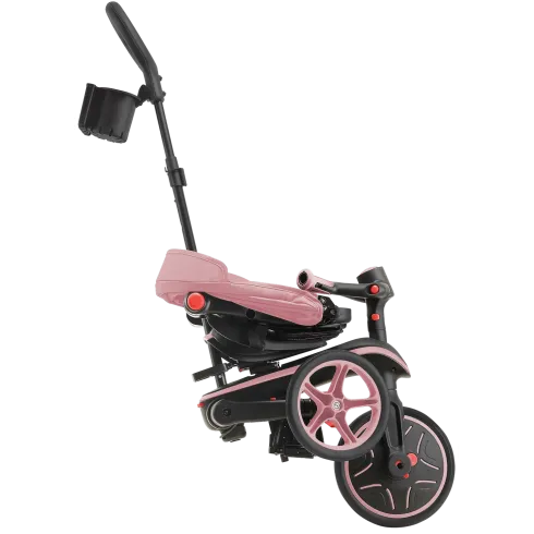 Triciclo Pieghevole 4 in 1 per Bambini Rosa Pastello con Ruote EVA