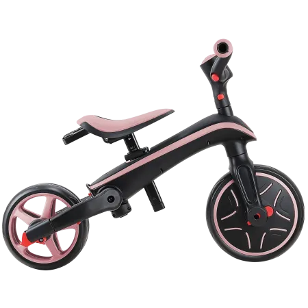 Triciclo Pieghevole 4 in 1 per Bambini Rosa Pastello con Ruote EVA