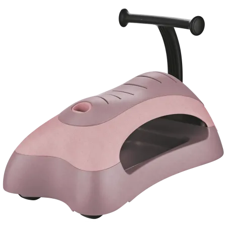 Cavalcabile per Bambini Girello Ride On 100% Ecologico Rosa 20 kg