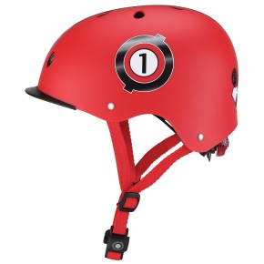 Casco per Bambini XS-S Ø 48-53 cm Chiusura Magnetica Rosso da Corsa