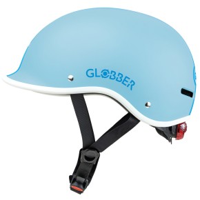 Casco Protettivo Bambini XS/S Ø 47-51cm Blu Pastello LED Posteriore