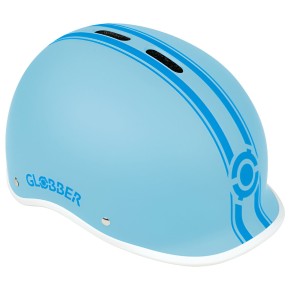 Casco Protettivo Bambini XS/S Ø 47-51cm Blu Pastello LED Posteriore 2