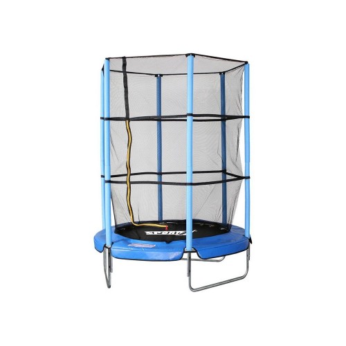 Tappeto Elastico Diametro 140 cm Bambini Rete Sicurezza Trampolino Gioco Esterno