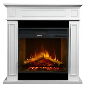 Camino Elettrico 1800W Bianco da Appoggio Telecomando Programmabile