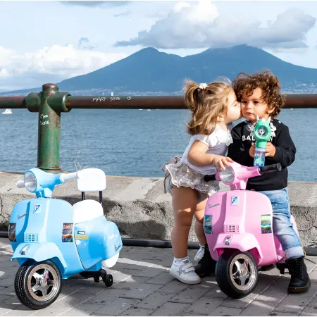 Mini Vespa Piaggio Rosa Elettrica per Bambini Batteria 6 V