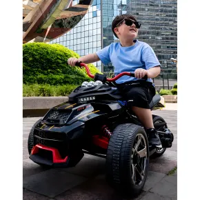 Macchina Bambino Mini Quad ATV 3.0 Elettrico Nero Cavalcabile a Batteria 2