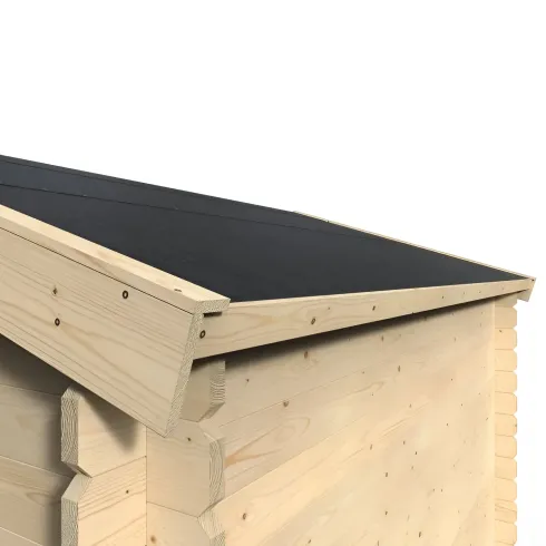 Casetta in Legno 34 mm da Giardino 4x4 Doppia Porta Vetri Block-House