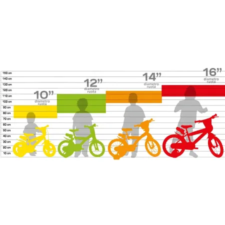 Bicicletta per Bambini 16" Freni Doppi Rotelle in Acciaio Giallo Rosso