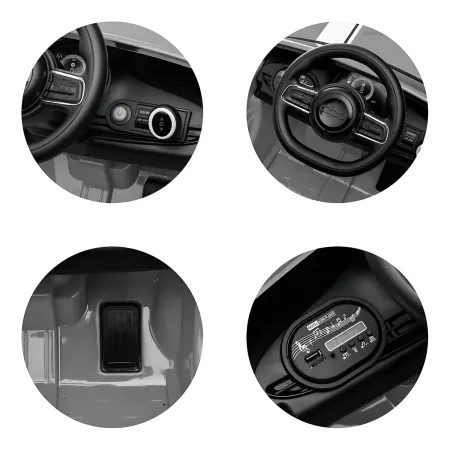Auto Elettrica per Bambini Fiat 500 12V Rosso Telecomando e Fari LED