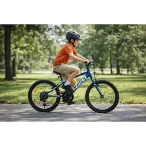Bicicletta 20" Cambio Shimano 6v Blu con Freni V-Brake Telaio Hi-Ten 2
