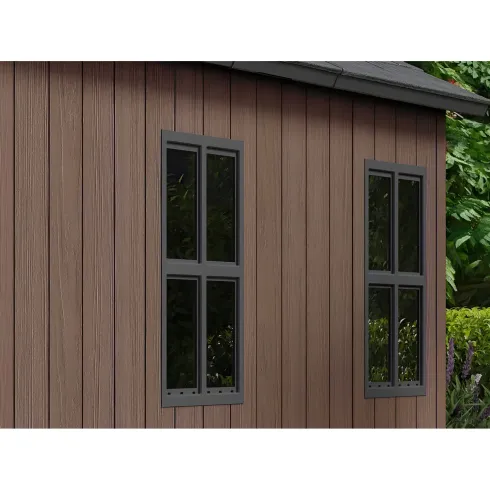 Keter Newton Plus Casetta da Giardino 230x350 PVC Effetto Legno 2 Ante