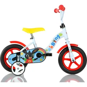 Bicicletta Rotelle Bing 10" per Bambini Bianco Senza Freni Gomme EVA