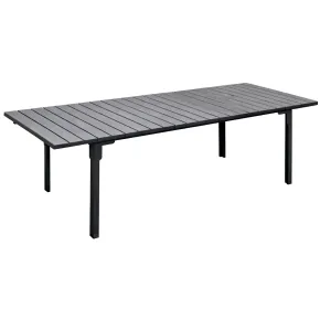 Tavolo Allungabile 180/240 Acciaio Antracite Effetto Legno da Esterno 2