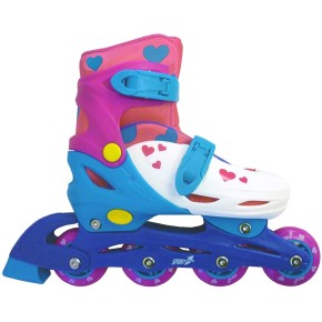 Pattini Easy Roller da Bambina 35-38 Lunghezza Regolabile Allungabili In Linea