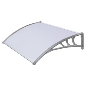 Tettoia 130x100 Modulare in Policarbonato Compatto Satinato Copertura Pensilina
