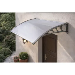 Pensilina Modulare 150x100 in Policarbonato Compatto Satinato Staffe da Esterno | BricoShop24 2