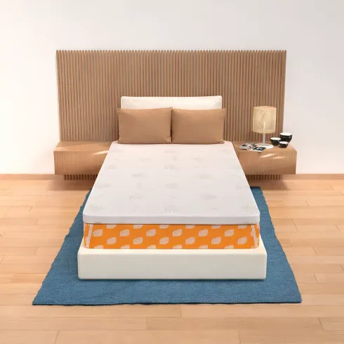 Topper Memory Foam Una Piazza e Mezza 120x200 cm h5 Sfoderabile Aloe
