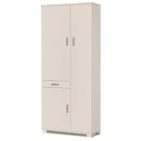 Scarpiera Mobile 3 Ante Bianco con Cassetto Ripiani Multiuso Mobiletto Armadio | BricoShop24