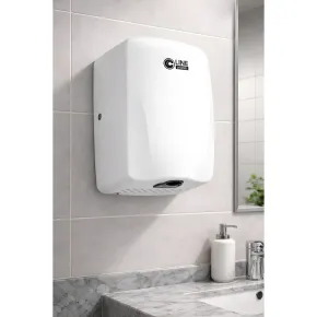 Asciugamani Elettrico Bagno a Parete Automatico 500W Inox Bianco 2