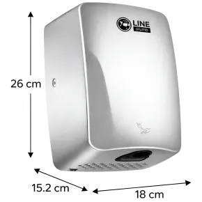 Asciugamani Elettrico da Bagno a Parete Automatico 500W Inox Satinato 2