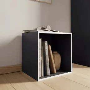 Cubo Contenitore Libreria 35x29x35 cm Legno MDF Grigio Ardesia Modulare 2