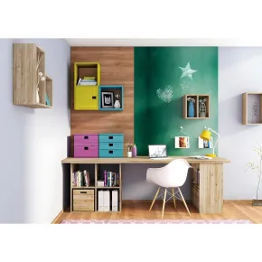 Scaffale Libreria Cubo 36x33x36 cm Componibile Legno Pino Portaoggetti 2