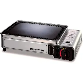 Barbecue a Gas Portatile da Campeggio Piastra con Griglia in Alluminio
