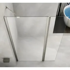 Box Doccia Walk in Cristallo 8mm Anta Fissa + Deflettore da 30 o 40cm 2