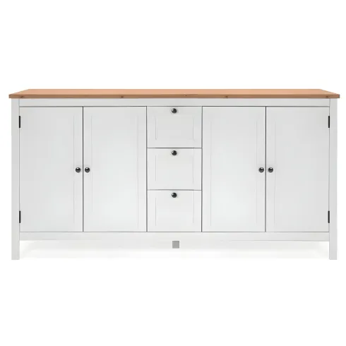 Credenza Madia con Cassetti Mobile Buffet Madia Bianca da Soggiorno