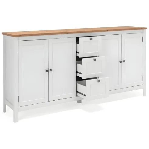 Credenza Madia con Cassetti Mobile Buffet Madia Bianca da Soggiorno