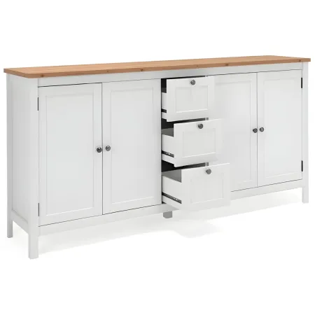 Credenza Madia con Cassetti Mobile Buffet Madia Bianca da Soggiorno