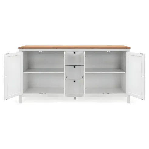Credenza Madia con Cassetti Mobile Buffet Madia Bianca da Soggiorno