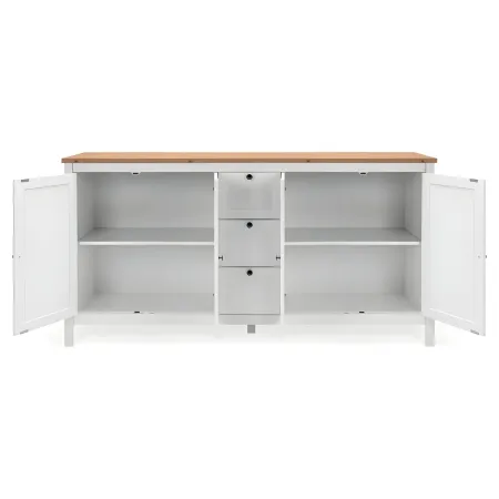 Credenza Madia con Cassetti Mobile Buffet Madia Bianca da Soggiorno