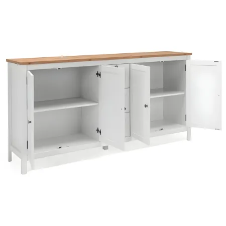 Credenza Madia con Cassetti Mobile Buffet Madia Bianca da Soggiorno