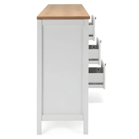 Credenza Madia con Cassetti Mobile Buffet Madia Bianca da Soggiorno