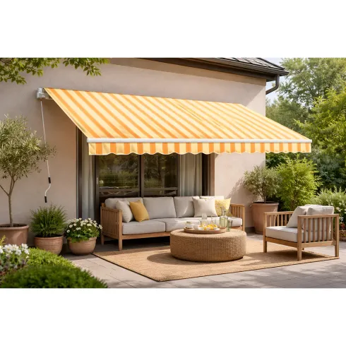 Tenda da Sole a Barra Quadra Riga Gialla 200x150 Bracci