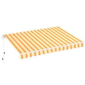 Tenda da Sole Riga Gialla 400x250 Bracci Retrattili a Barra Quadra