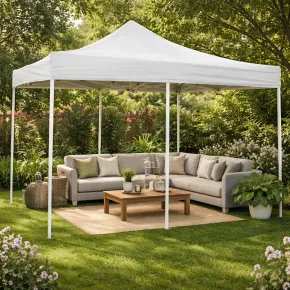 Gazebo 3x6 Chiusura Fisarmonica Impermeabile Bianco Altezza Regolabile 2