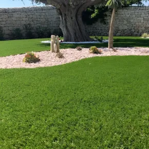 Prato Sintetico Drenante 25 mm 1x25 m Erba Verde Realistica da Esterno 2