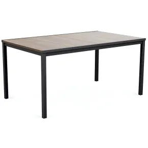 Tavolo da Giardino 159x95 cm Grafite Rettangolare Effetto Legno Metallo