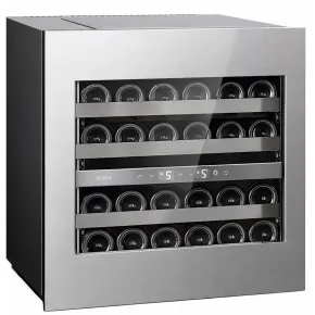 Cantinetta Vino Incasso 24 Bottiglie Ventilata Apertura Push Pull Inox