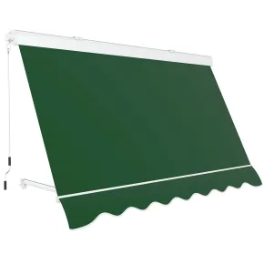 Tenda da Sole a Caduta 80x250 Verde Cassonata con Bracci da Esterno