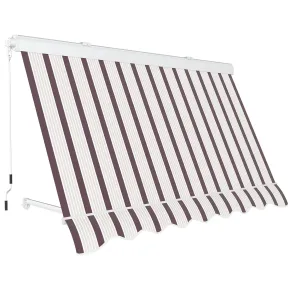 Tenda da Sole a Caduta Cassonata 80x250 Riga Rossa con Bracci