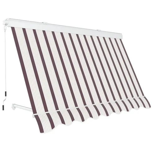 Tenda da Sole a Caduta Cassonata 80x250 Riga Rossa con Bracci