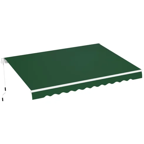 Tenda da Sole Balcone Verde 400x300 Avvolgibile Barra Quadra