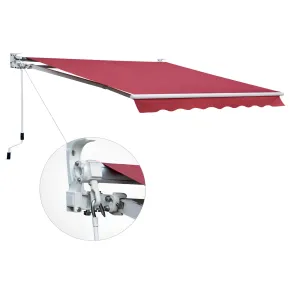 Tenda da Sole Rossa 300x200 Avvolgibile Esterno Inclinazione Regolabile