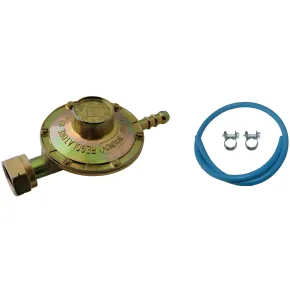 Kit Tubo Gas 50 cm Regolatore Fisso per Stufa GPL con Fascette 2