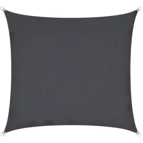 Telo Vela Ombreggiante 360x360 cm Grigio Antracite Quadrato da Esterno